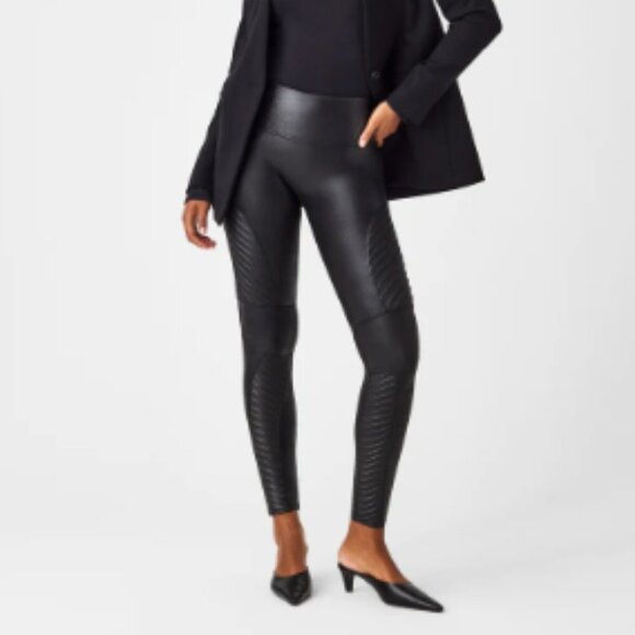 SPANX MOTO Faux Leather leggings - Picture 1 of 6